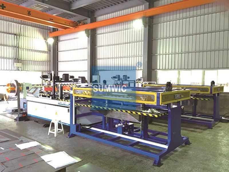 Two sets SUMWIC step lap cutting machine with Hole Punch and V Notch in Taoyuan, Taiwan